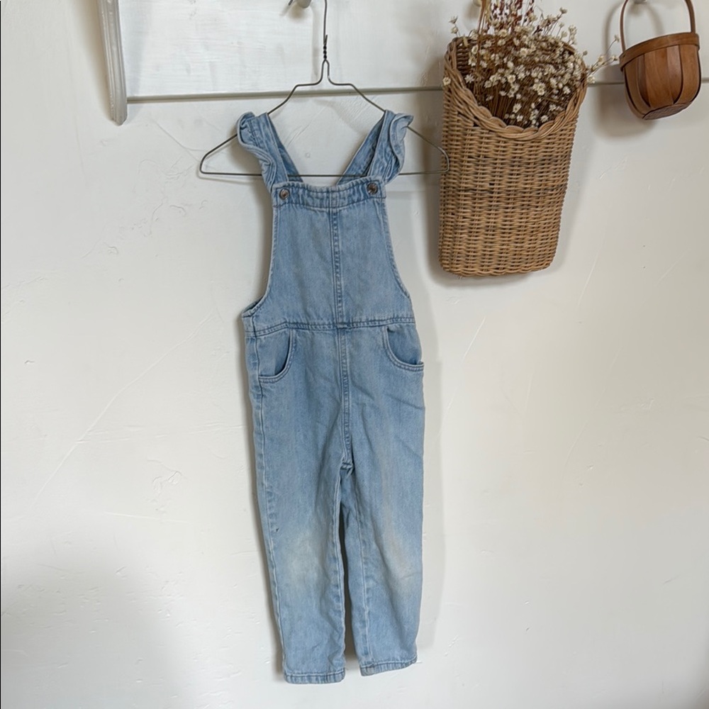 Zara Blue Denim Overalls